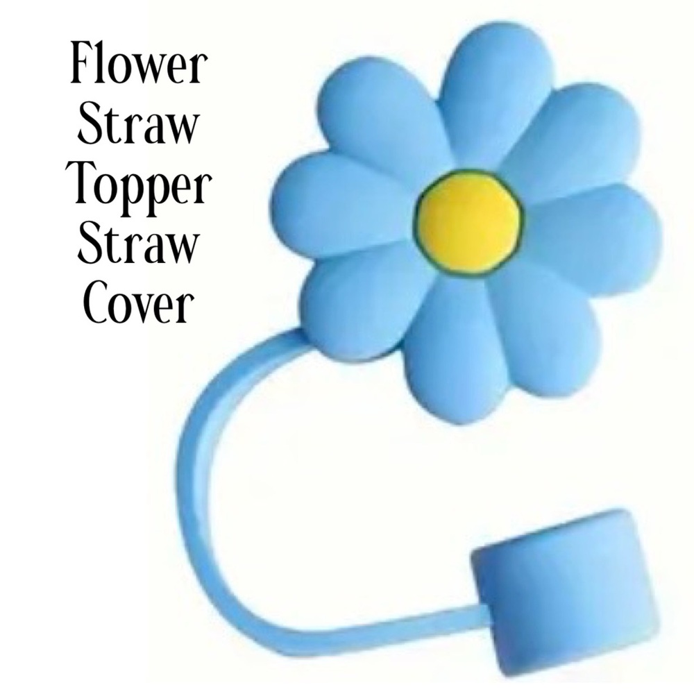 Flower Straw Topper For Cups, Fits 10mm Straw, NEW